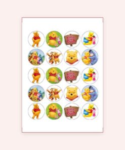 Eetbare print Winnie De Poeh Cupcake Mini
