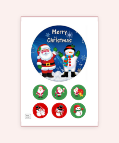 Eetbare print Kerstman 15cm