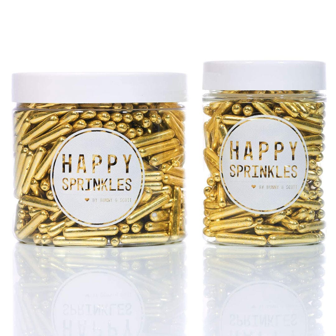 Gold Rods – without E171 | Happy Sprinkles (90 g) - Afbeelding 2