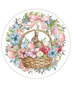 Eetbare print Easter rond 1 stuk (ca. 20cm)