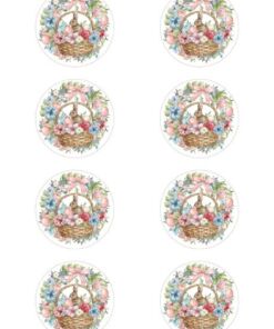 Eetbare print Easter rond 8 stuks (ca. 8cm)