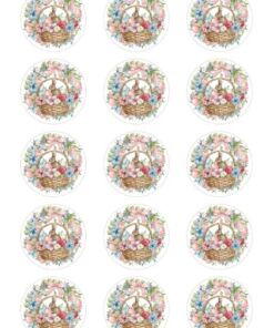 Eetbare print Easter rond 15 stuks (ca. 5cm)