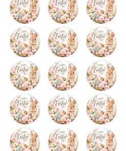 Eetbare print Easter rond 15 stuks (ca. 5cm)