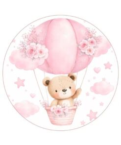 Eetbare print Teddy Bear rond 1 stuk (ca. 20cm)