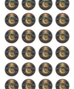 Eetbare print Eid Mubarak rond 24 stuks (ca. 4cm)