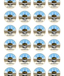Eetbare print Hadj Mubarak rond 24 stuks (ca. 4cm)
