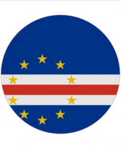 Eetbare print Kaapverdië Vlag rond 1 stuk (ca. 20cm)