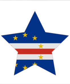 Eetbare print Kaapverdië Vlag ster 1 stuk (ca. 20cm)
