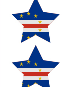 Eetbare print Kaapverdië Vlag ster 2 stuks (ca. 13,5cm)