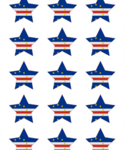 Eetbare print Kaapverdië Vlag ster 15 stuks (ca. 5cm)