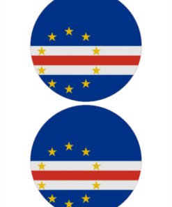 Eetbare print Kaapverdië Vlag rond 2 stuks (ca. 13,5cm)