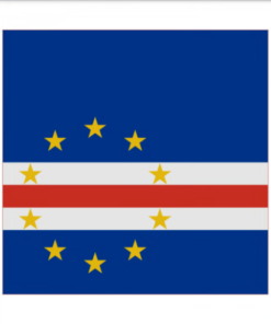 Eetbare print Kaapverdië Vlag vierkant 1 stuk (ca. 20cm)