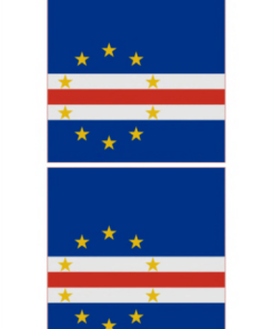 Eetbare print Kaapverdië Vlag vierkant 2 stuks (ca. 13,5cm)