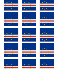 Eetbare print Kaapverdië Vlag vierkant 15 stuks (ca. 5cm)