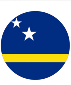 Eetbare print Curacao Vlag rond 1 stuk (ca. 20cm)