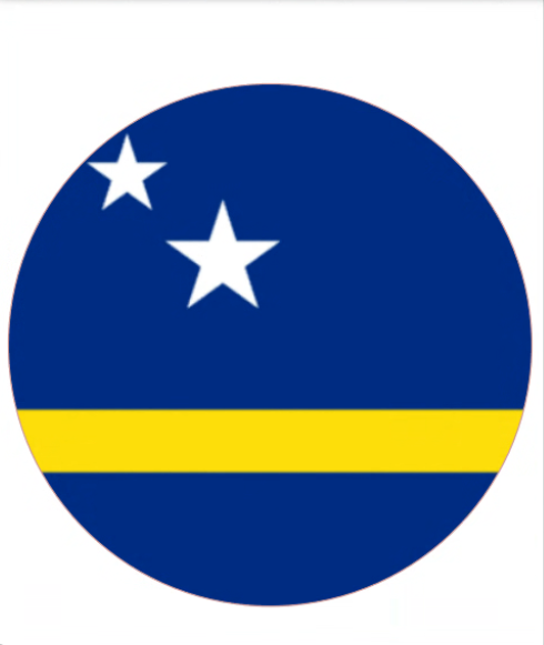 Eetbare print Curacao Vlag rond 1 stuk (ca. 20cm)