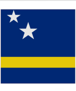 Eetbare print Curacao Vlag vierkant 1 stuk (ca. 20cm)