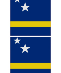 Eetbare print Curacao Vlag vierkant 2 stuks (ca. 13,5cm)