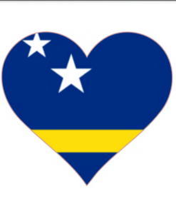 Eetbare print Curacao Vlag hart 1 stuk (ca. 20cm)