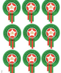 Eetbare print Marokkaanse Voetbalbond 9 stuks