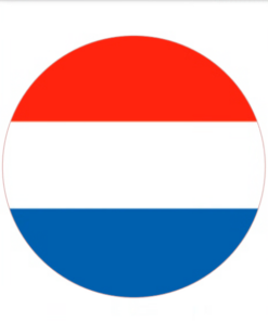 Eetbare print Nederlandse Vlag rond 1 stuk (ca. 20cm)