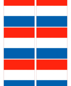 Eetbare print Nederlandse Vlag vierkant 6 stuks (ca. 9cm)