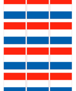 Eetbare print Nederlandse Vlag vierkant 12 stuks (ca. 6cm)