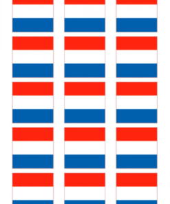 Eetbare print Nederlandse Vlag vierkant 15 stuks (ca. 5cm)