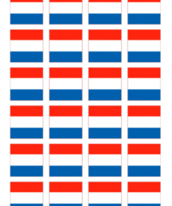 Eetbare print Nederlandse Vlag vierkant 24 stuks (ca. 4cm)