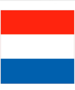 Eetbare print Nederlandse Vlag vierkant 1 stuk (ca. 20cm)