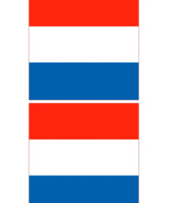 Eetbare print Nederlandse Vlag vierkant 2 stuks (ca. 13,5cm)