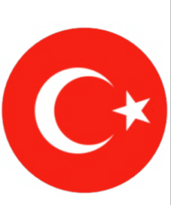 Eetbare print Turkse Vlag rond 1 stuk (ca. 20cm)
