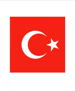 Eetbare print Turkse Vlag vierkant 1 stuk (ca. 15cm)